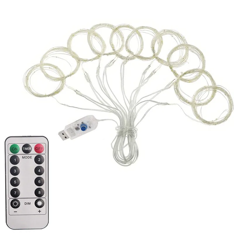 3m 300 LED USB Twinkle Star LED Window Curtain String Lights Remote Control Outdoor Fairy Lamp Garland Led Curtain Light