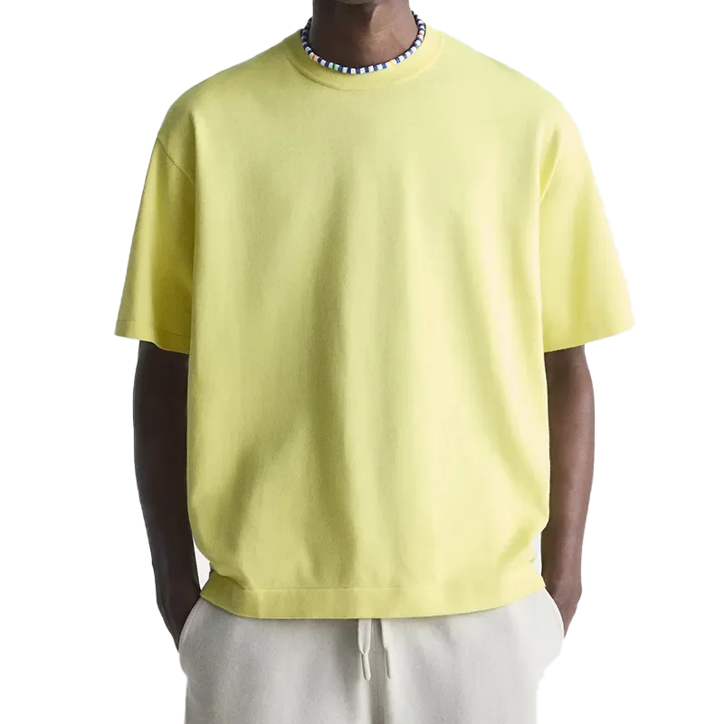 Streetwear Boxy Cropped T Shirt High Quality Drop Shoulder 100% Cotton T Shirt Custom Luxury Plain Customized T Shirt For Men