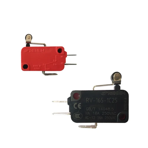Modern creative zippy limit micro switch RV-165-1C25  16a short roller lever micro switch