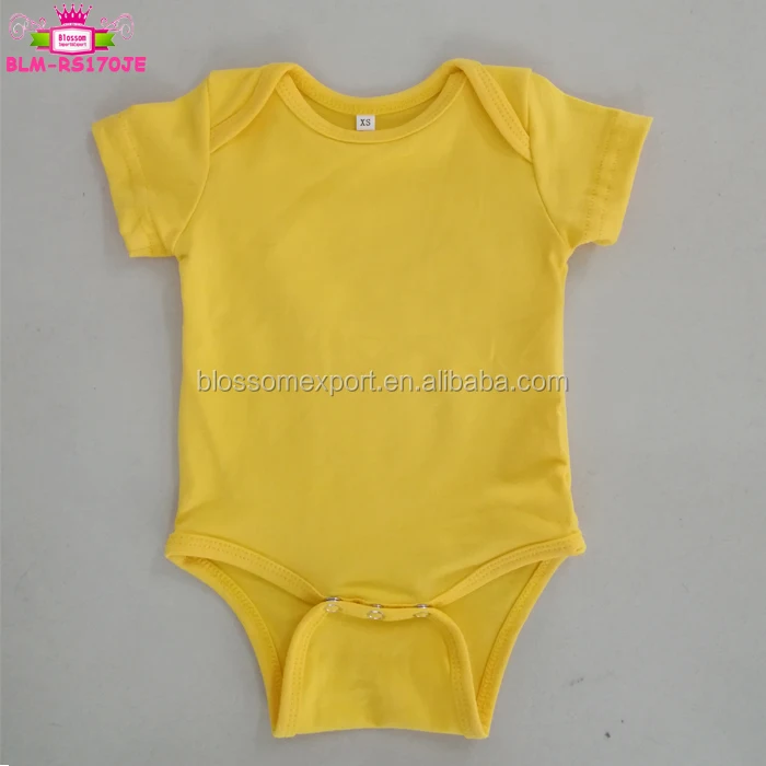 Hot sale baby romper short sleeve white onesie cotton baby body suit