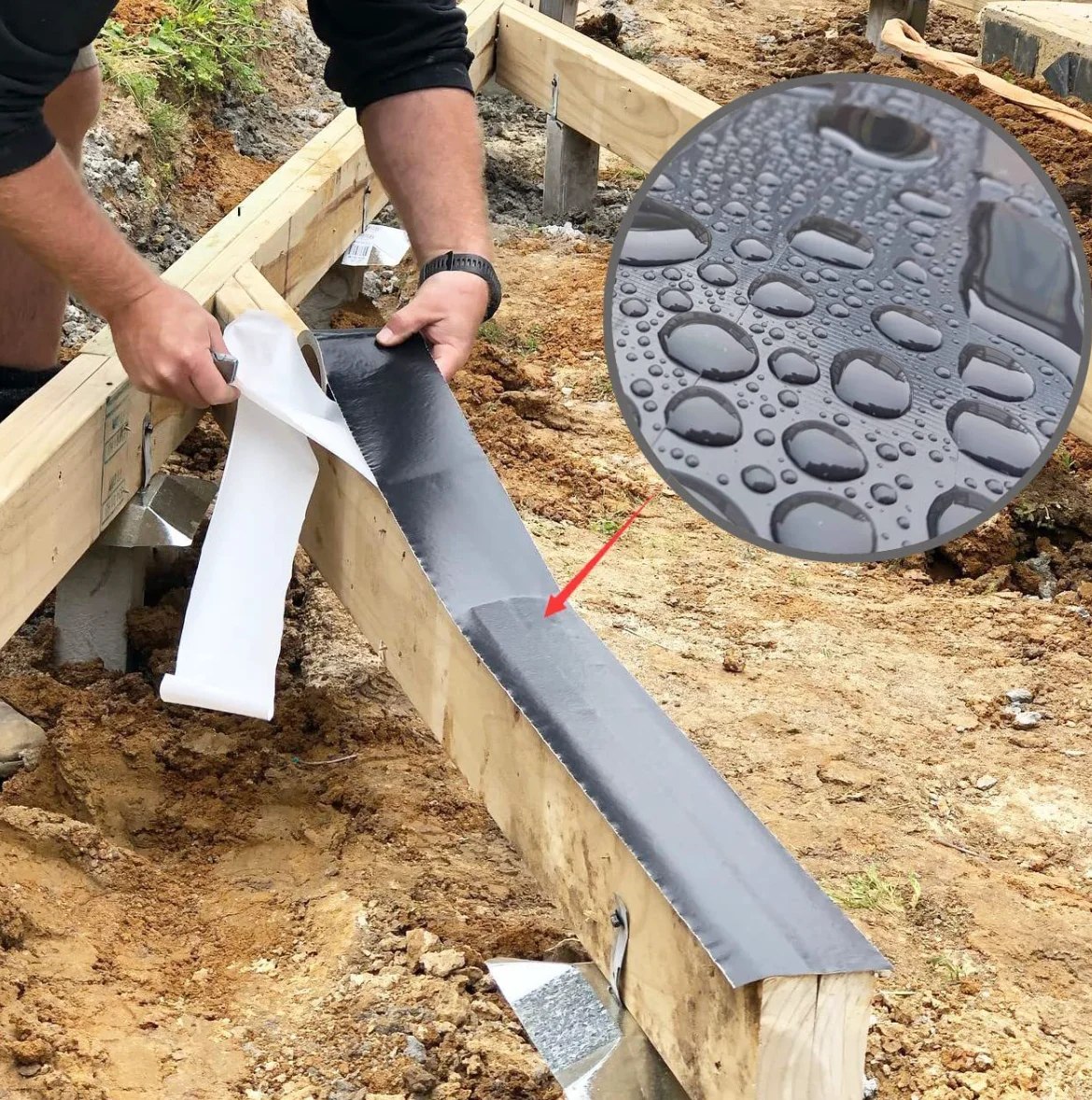 High Density Outdoor Waterproofing Self Adhesive Board Butyl Protective Weather Resistance Joist Tape Deck Joist Flashing Tape