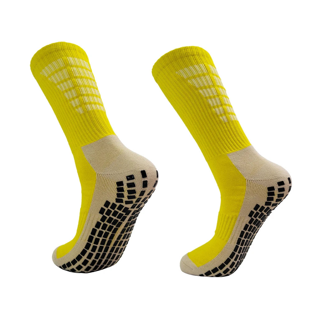 Jisen Quality Men Women Outdoor Anti-Slip Sport Grip Soccer Football Custom Socks