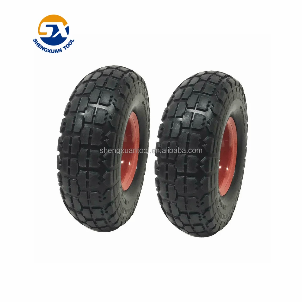 Heavy duty hand trolley wheels , off road steel rim wheels
