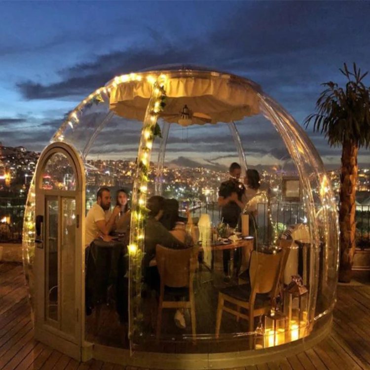 Free Sample Transparent Prefabricated Geodesic Dome Greenhouse