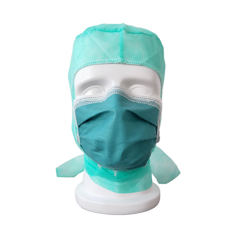 Nonwoven disposable surgical hood head cover doctor nurse clip bouffant mob cap