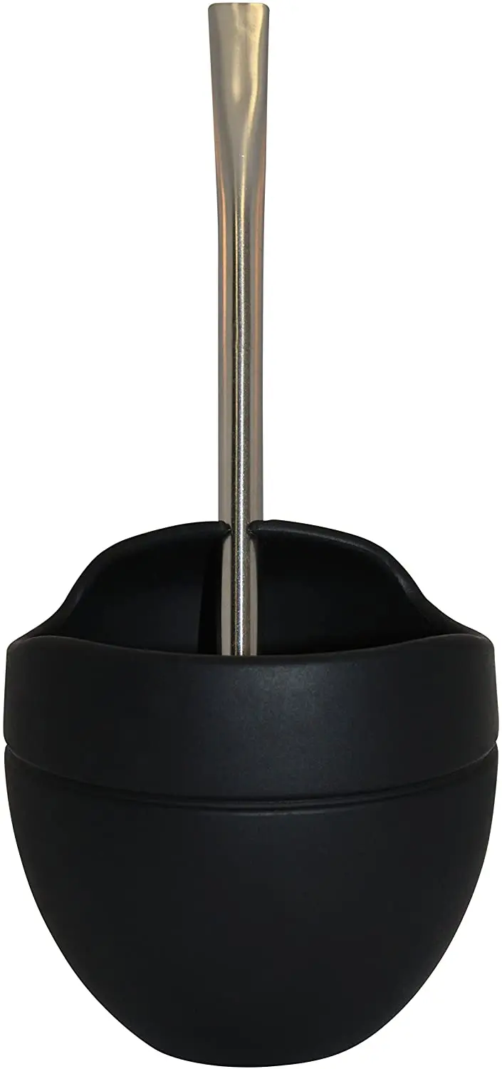 
silicone Yerba Mate Gourd Cup with Bombilla drain straw 