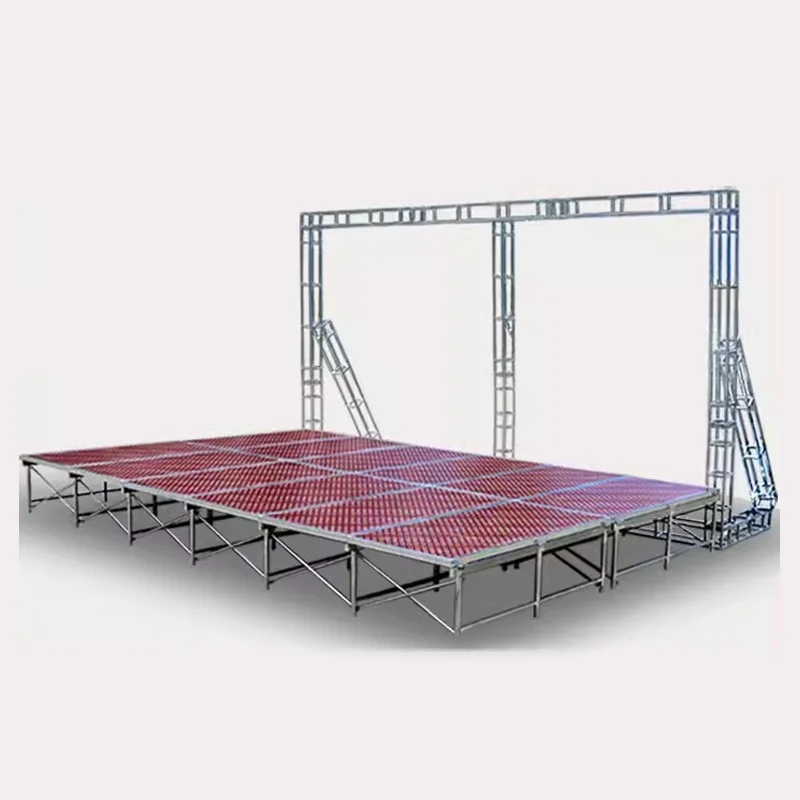 Оптовая цена наружная Легкая установка 1 2x1 8 м свадебная платформа алюминиевая ферма мобильная Концертная площадка портативная сцена