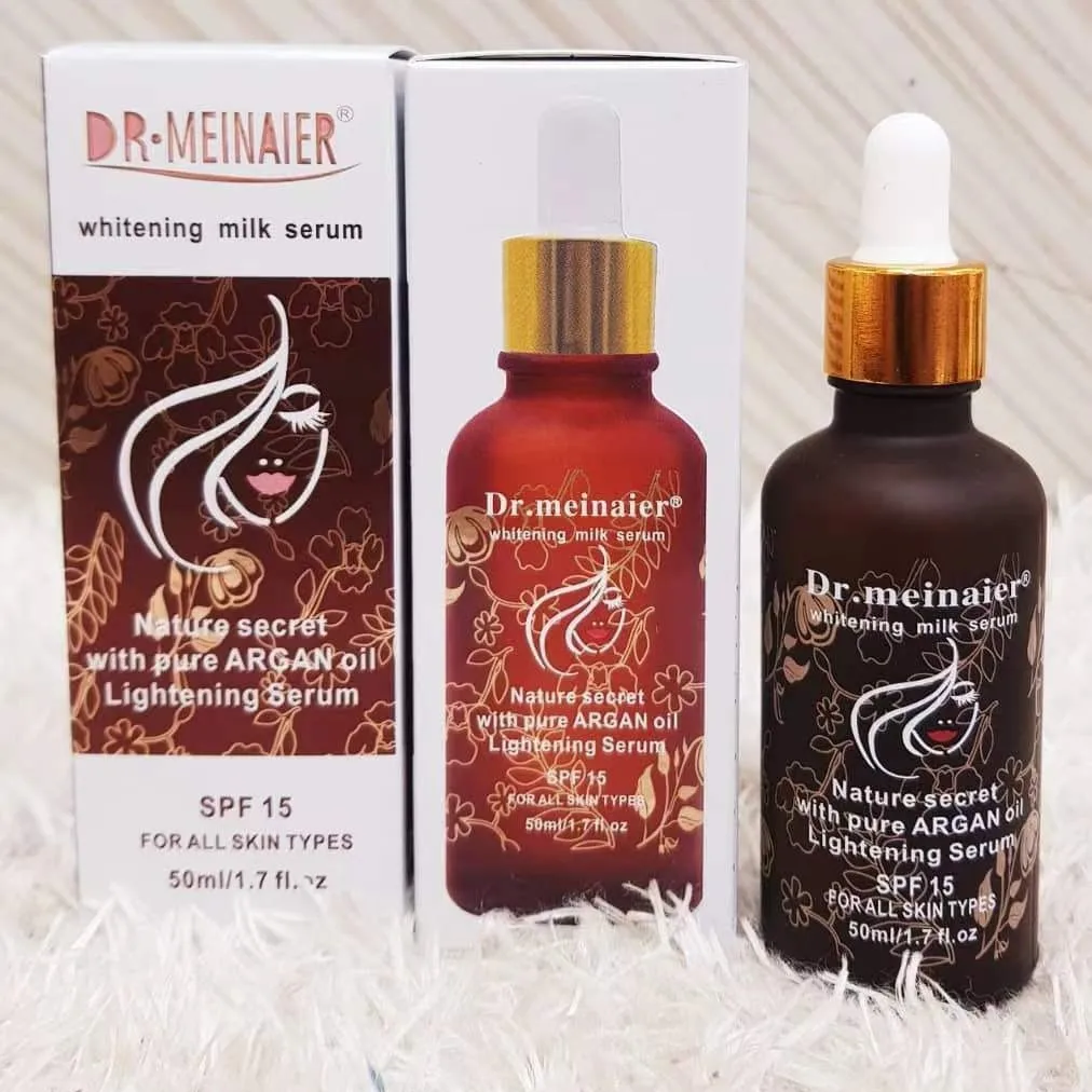 Pure Whitening Milk Face Serum with Argan oil Moisturizing Anti-aging Fade Spots skincare serum