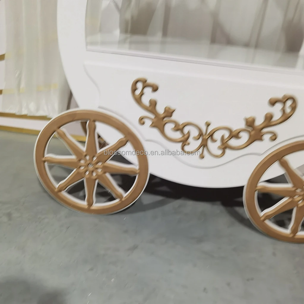 Pink Candy Cart Pumpkin Cart Cinderella Carriage Dessert Cart Wedding