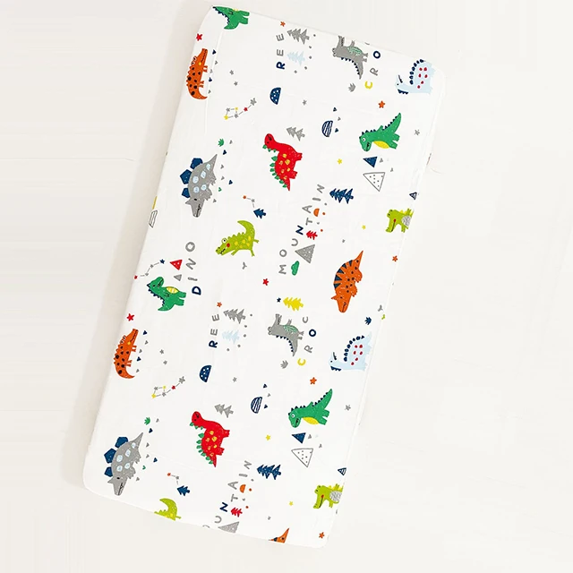 custom print organic cotton crib bed sheet