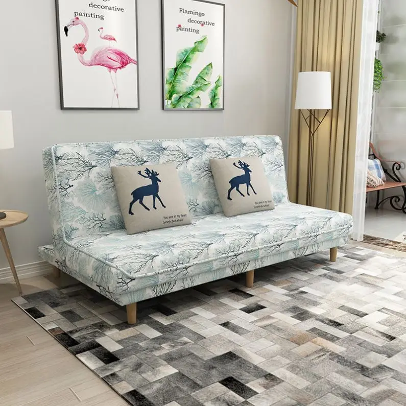 Multi-functional single folding dual-use INS web celebrity triple double small collapsable sofa and  switched into bed freely