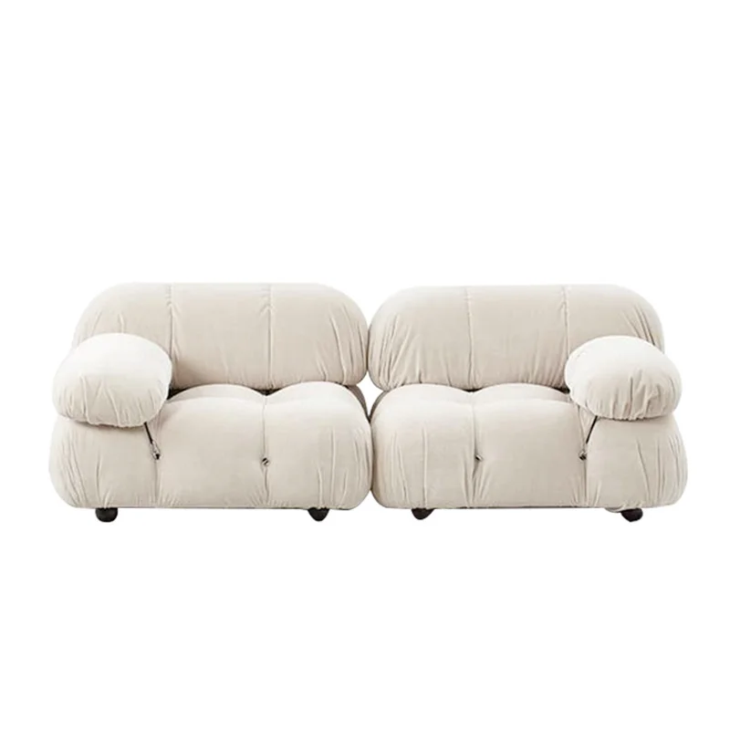 
Factory Wholesale Nordic white module medieval sofa fabric clothing store sofa Club two-seat three-seat sofa living room 