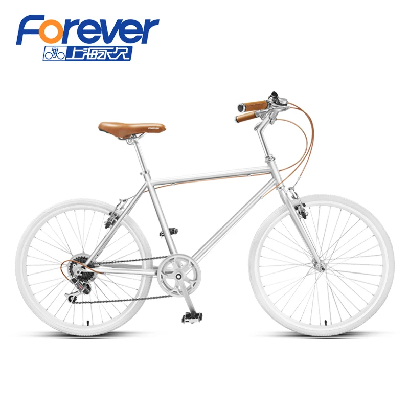 
7 Speed 24 Inch High Carbon Steel Frame Bicycle V Brake Adult City Bike Y272001 Bicycle Ride On Car Cycling Bicicleta 