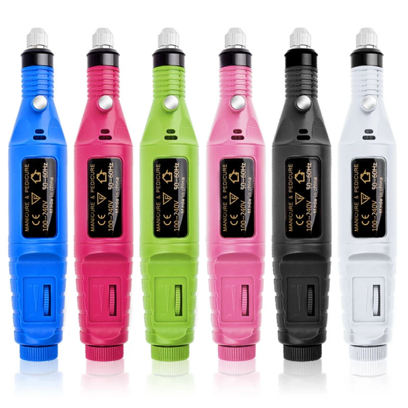 Power Electric Manicure Machine Pen Pedicure Nail File Nail Tools 6 bits Drill Nail Drill Machine Kit