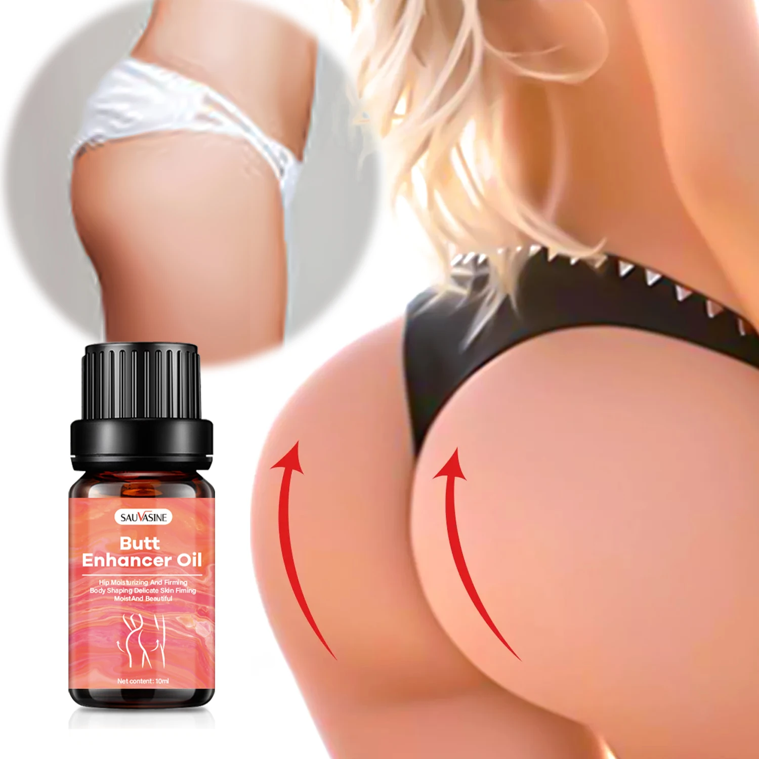 Custom Buttock Sexy Massage Enhancement Big Ass Essential Oil Body Care Firming Hip Lift Up Butt Oil