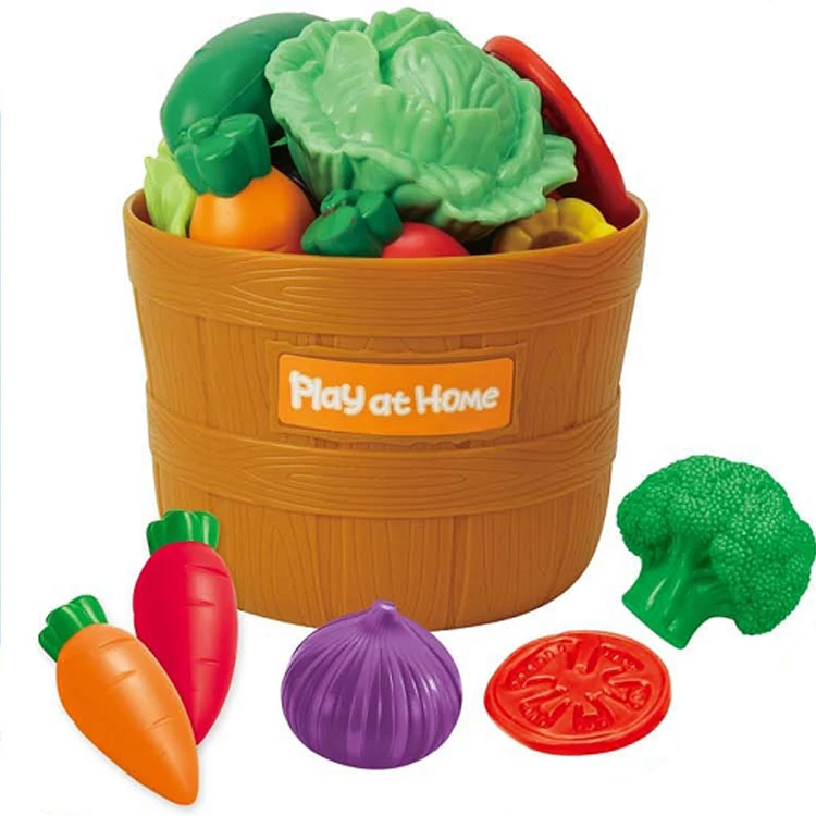 2020 Hot sale plastic kids pretend play kitchen set funny role play kitchen toys set with fruit and vegetable