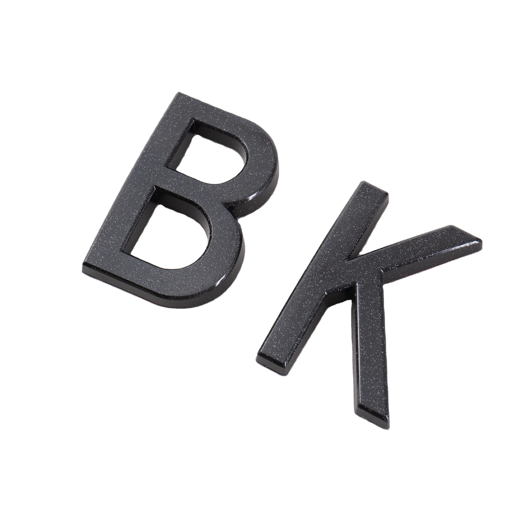 Factory Custom 3d Plastic Abs Logo Chrome Black Car letters Emblem With Adhesive