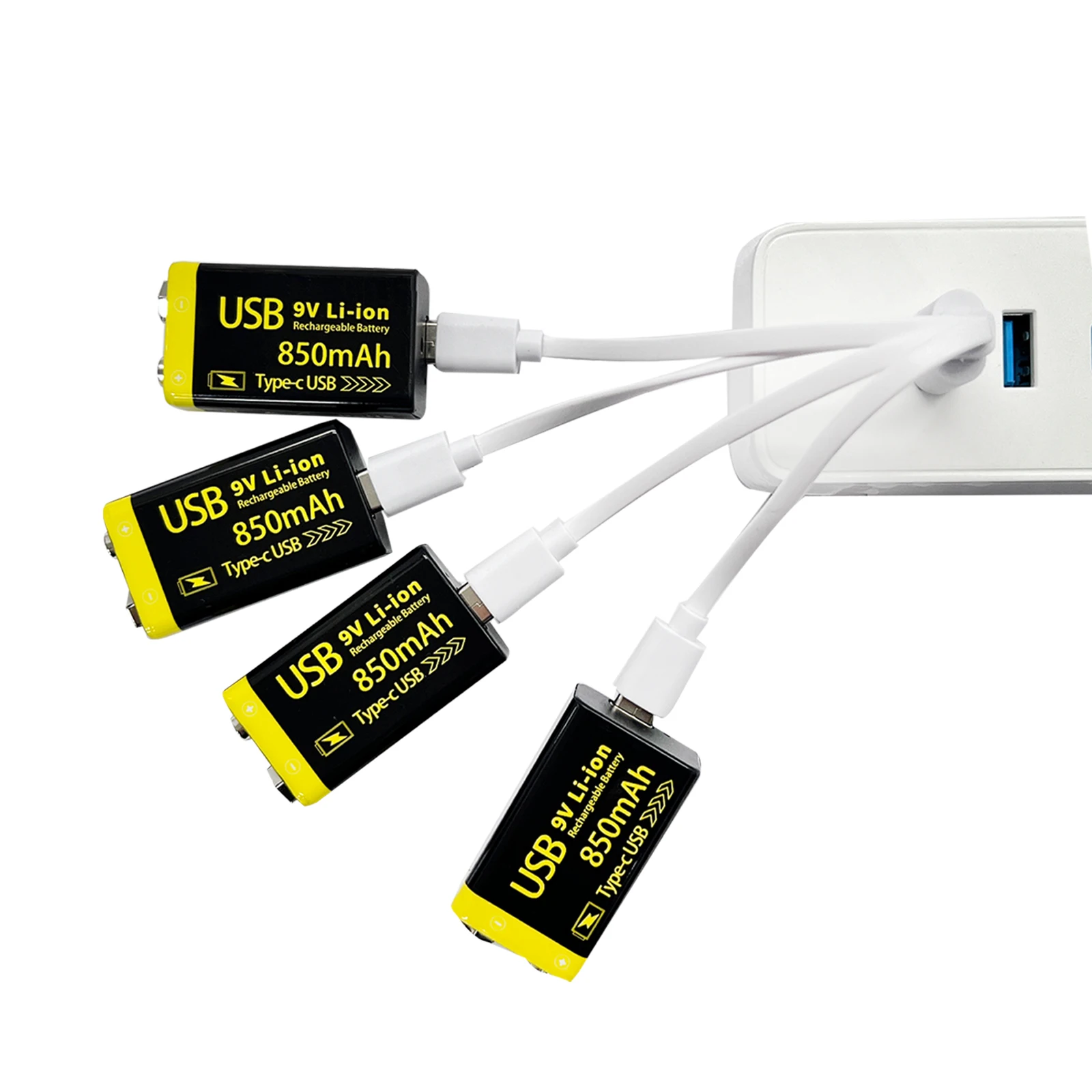 Suitable for gas cooker microphone, 9V 850mWh supports tpyc-c USB charging Rechargeable lithium battery