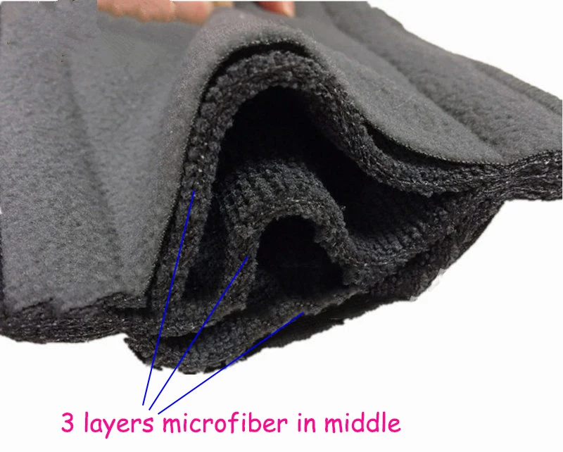 5 layers elastic bamboo charcoal diaper insert with double gussets leak guard absorbent cloth nappy insert pad soaker booster