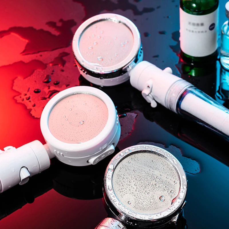 Multifunctional Abs Vitamin C Filter Water-saving Shower Head, White Shower Hand-held High-pressure Shower Head