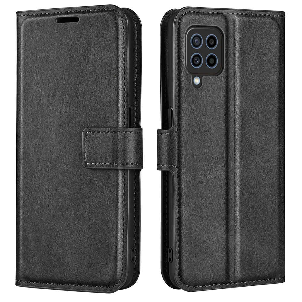 For Samsung Galaxy F22 Cube buckle Leather Phone Case