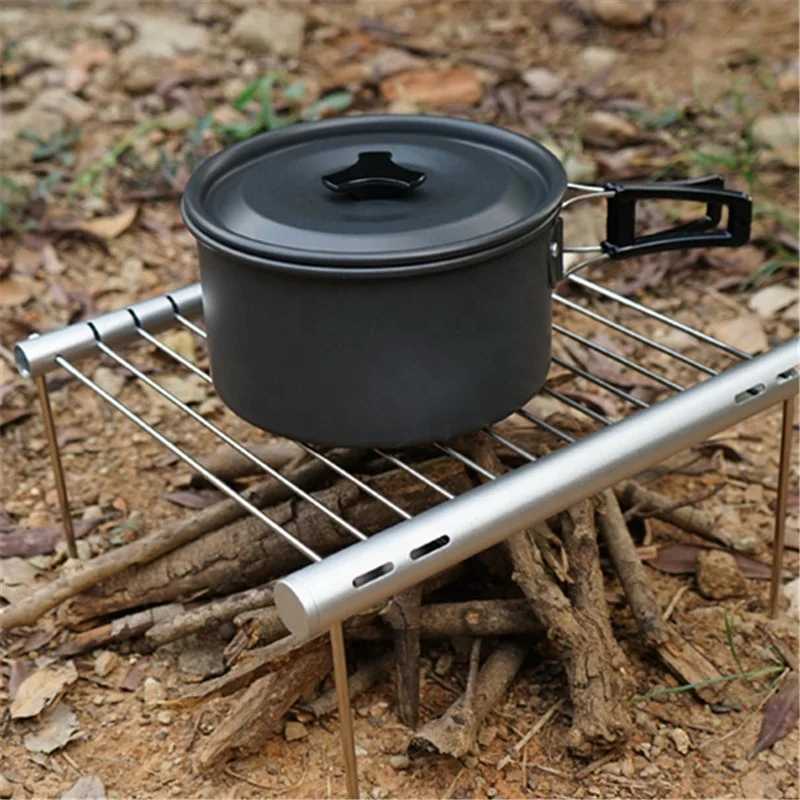 Outdoor camping picnic party barbecue Stainless Steel+Aluminum Folding Mini BBQ Grill