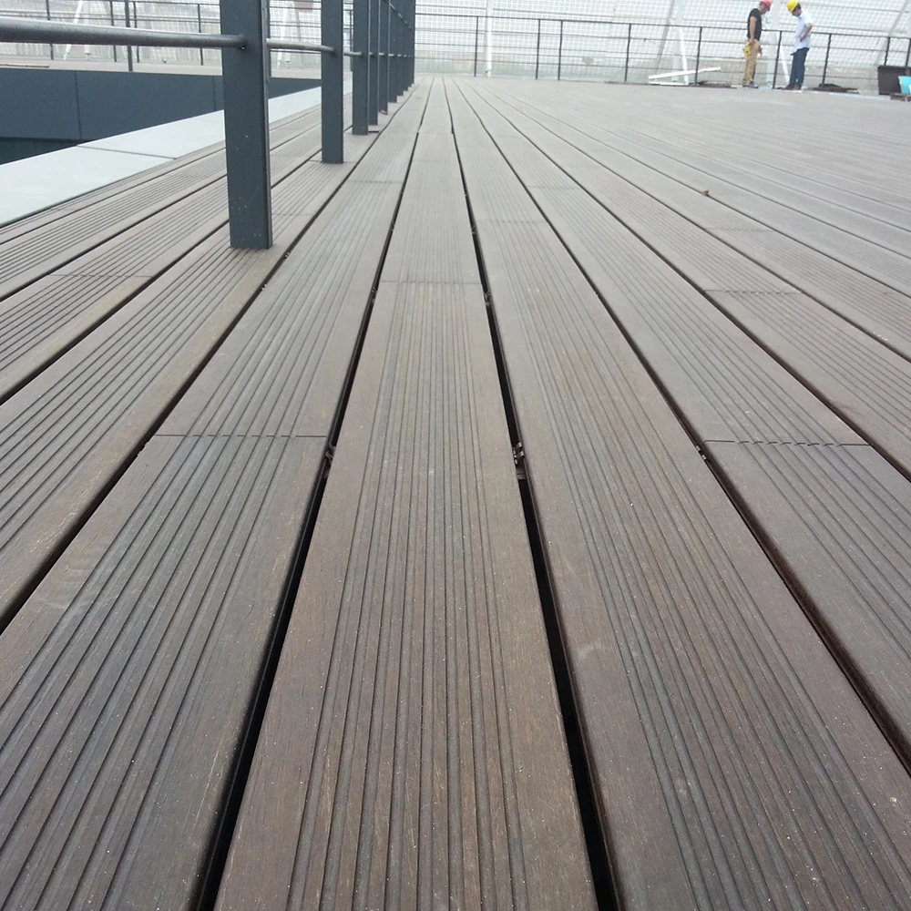 JOOLAN Garden balcony deep carbon wooden bamboo decking carbonized waterproof outdoor bamboo flooring