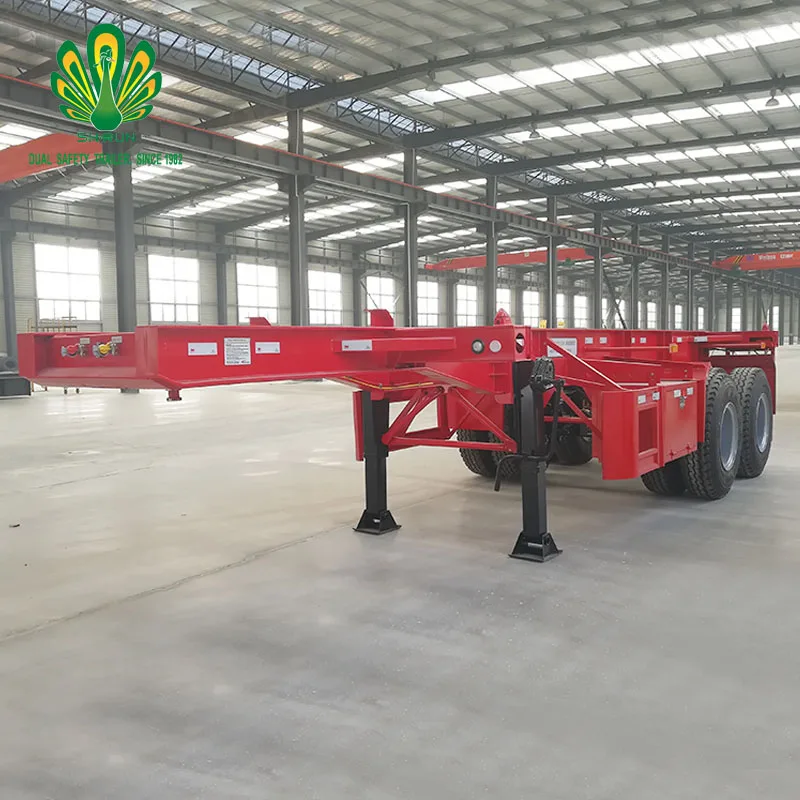 China Manufacturer 2 3 axles 40ft Container Skeleton Chassis Semi Truck Trailer