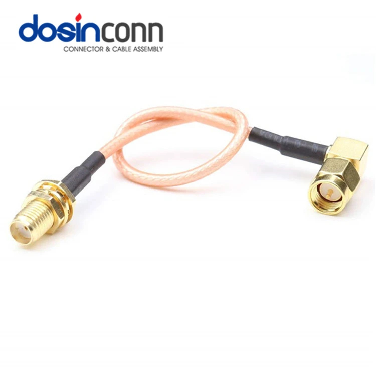 Кабель SMA с плоской защелкой под углом 90 градусов