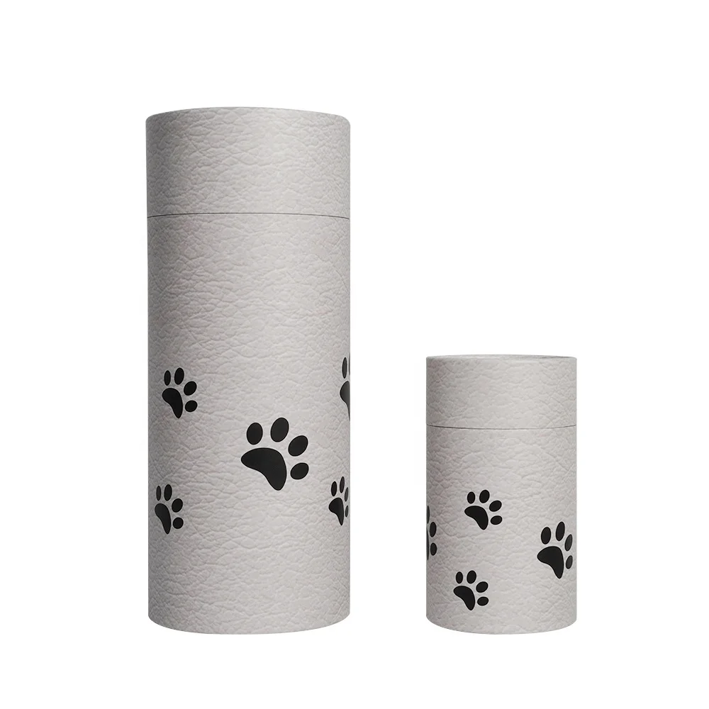 Keepsake memorial urn manufacturer cat dog paw print funeral cremation pet urns bio ashes scatter tube for water burial