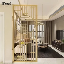 SUCEL Decorative Metal Screen Fencing Stainless Steel Screens & Portable Folding Doors Room Dividers