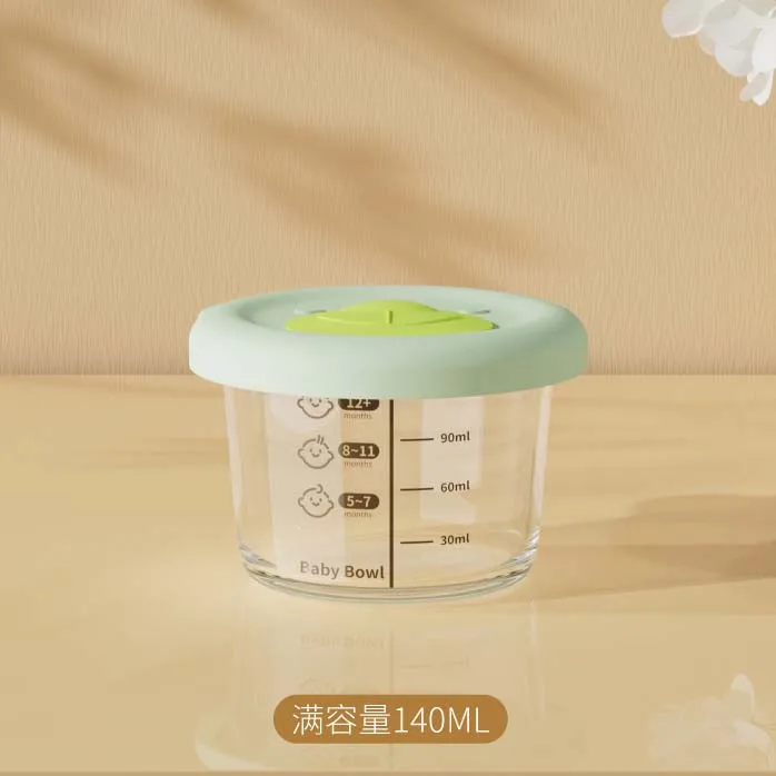 Glass food box for children Food Grade Baby Fresh Food Storage Container glass Lunch Box With Lid
