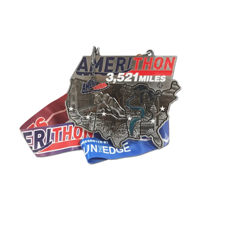 Promotion Custom 3d Gold Award Medalmarathon Race Zinc Alloy Metal Craft Sports Theme Souvenir Running Races Other Golf Products