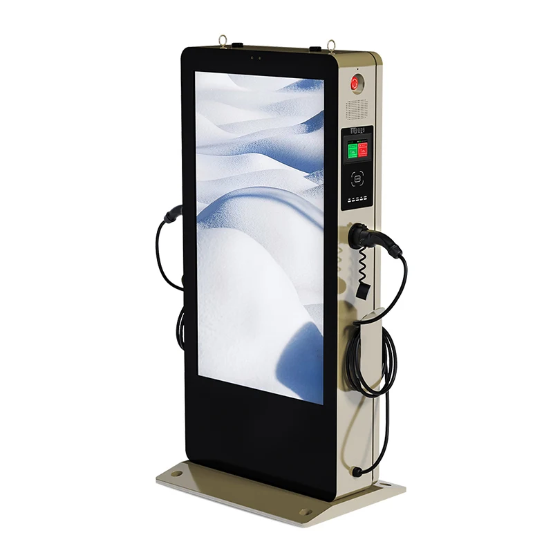 New Energy Vehicles EV Charger EV Fast Charging Station with Advertising Screen