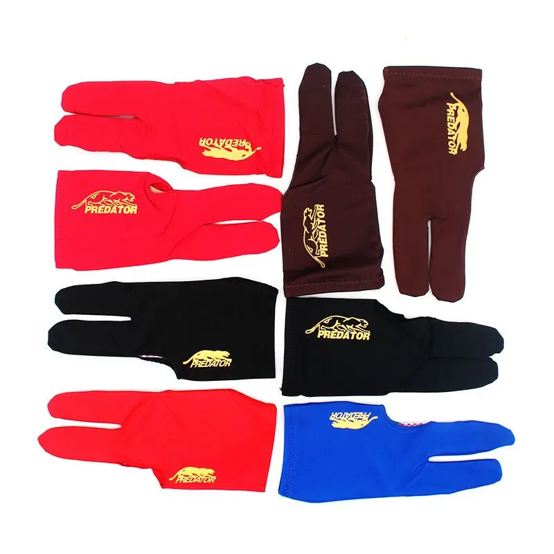 Mix color three fingers billiard gloves with factory price for sale