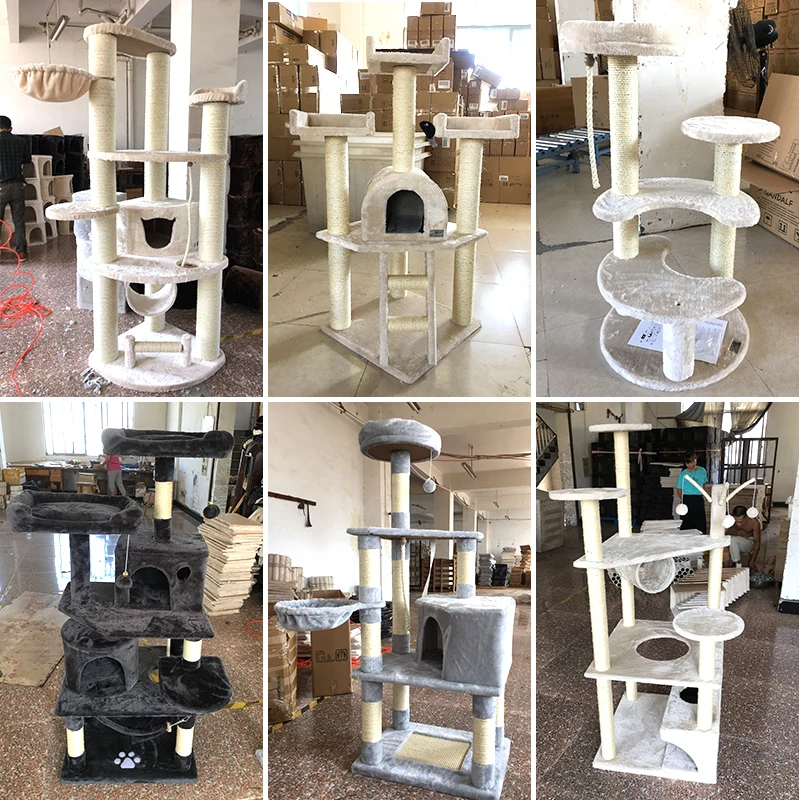 Manufacturer  maine coon cat tree Wholesale Fashion Design cat trees for large cats sisal plush large scratcher tower