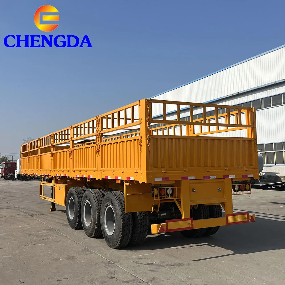 New 3 Axles Heavy Duty 40t 60ton Corgo Fence Trailer