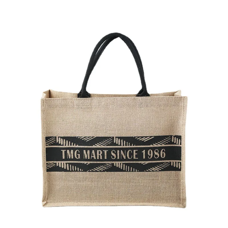 Custom logo hemp bag gift tote bag shopping handbag