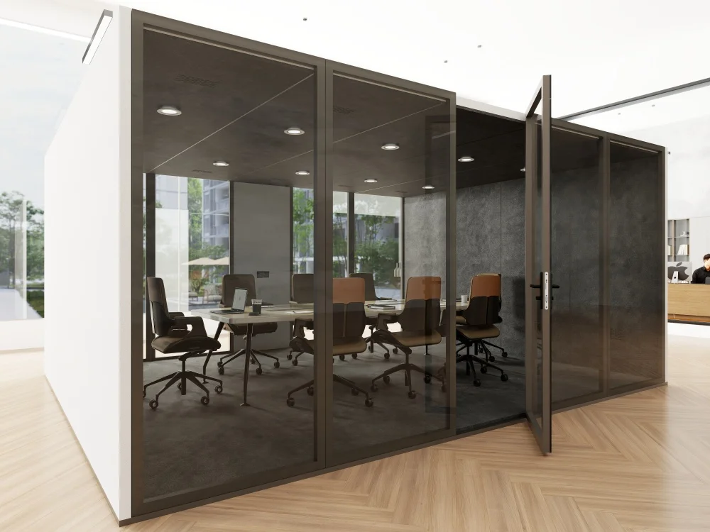 Private Meeting Pod  Movable Soundproof Booth Acoustic Silent Box Office Pod Silent cabinet