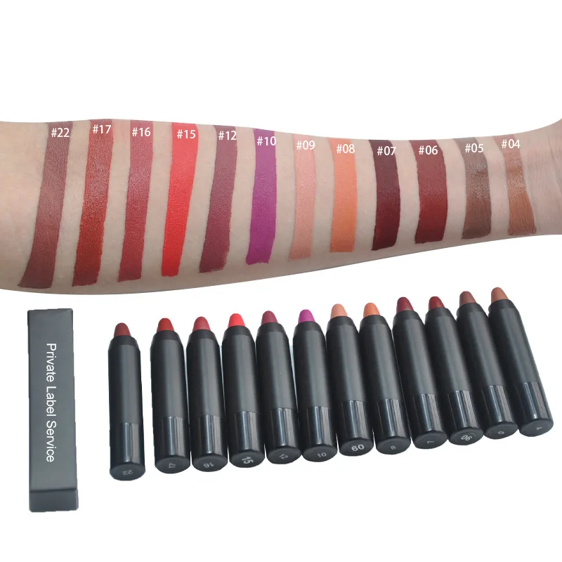 Cross-border makeup, spot no LOGO10 color crayon lipstick easy to color lipstick pen No LOGO