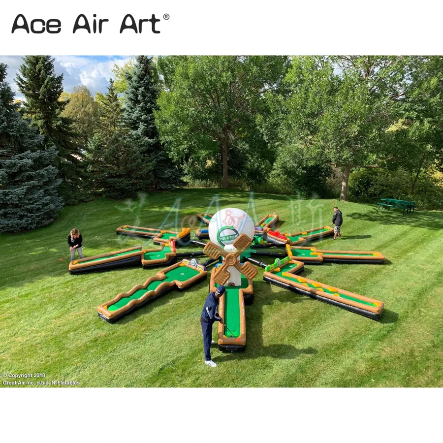 High-Quality Portable Inflatable Golf Field | Mini PVC Golf Course Toy for Parties & Events for Sale