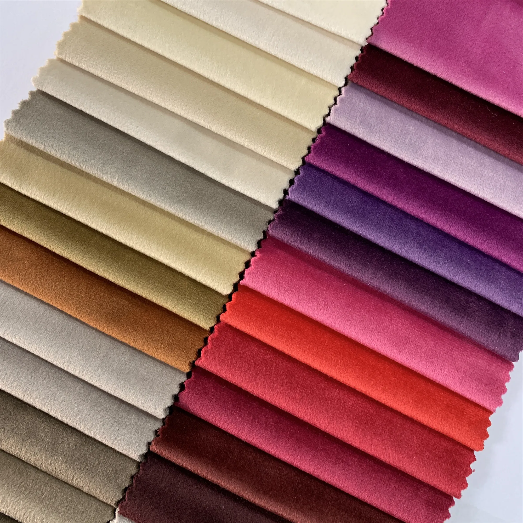 Wholesale 150cm wide polyester not stretch velvet stock fabric for sofa