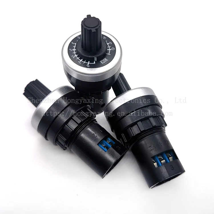 Precision frequency converter adjustable speed potentiometer switch knob  LA42DWQ-22-20K potentiometer