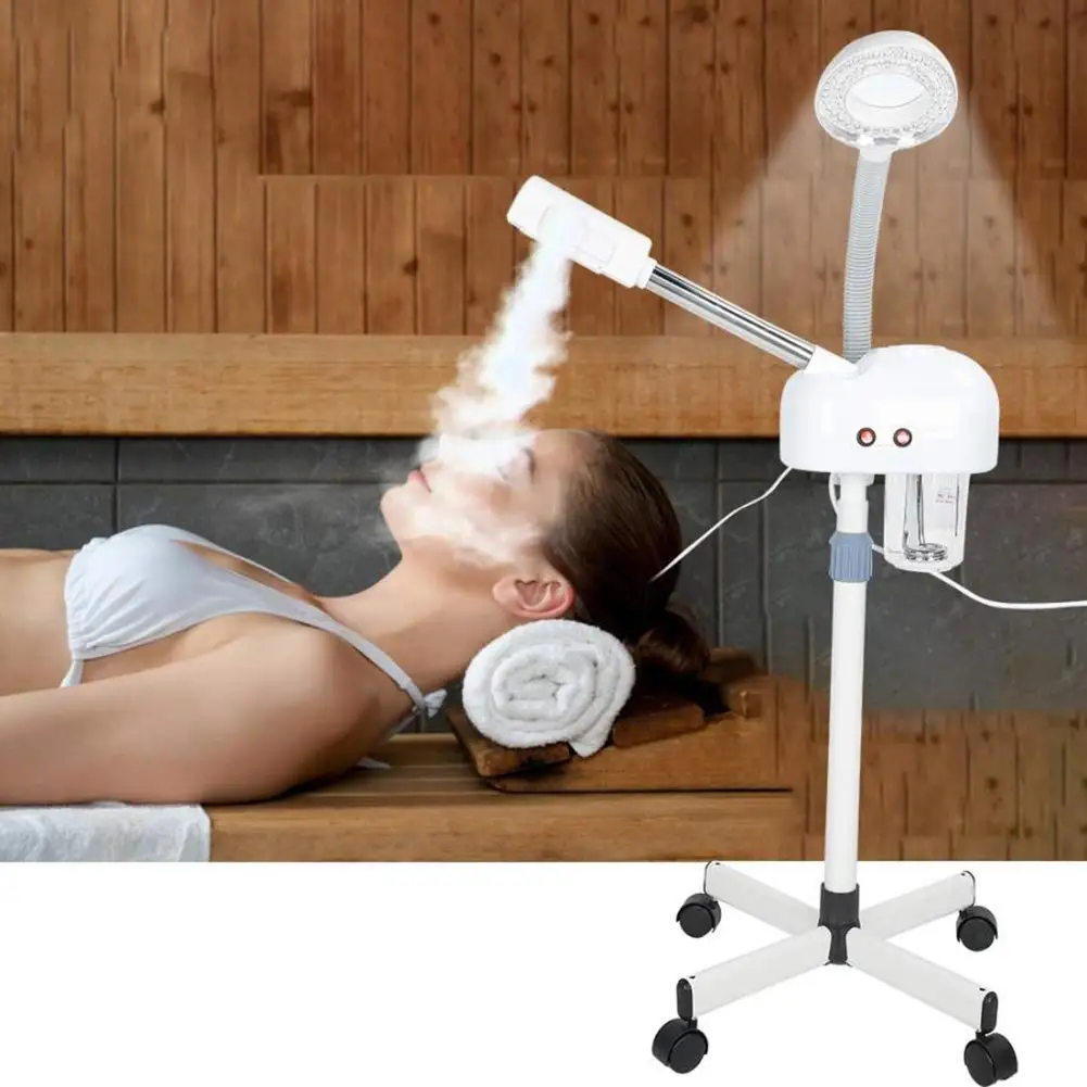 Amazon Hot Selling High Frequency 2 in 1 Ionic Ozone Professional Facial Steamer Machine with Mag Lamp