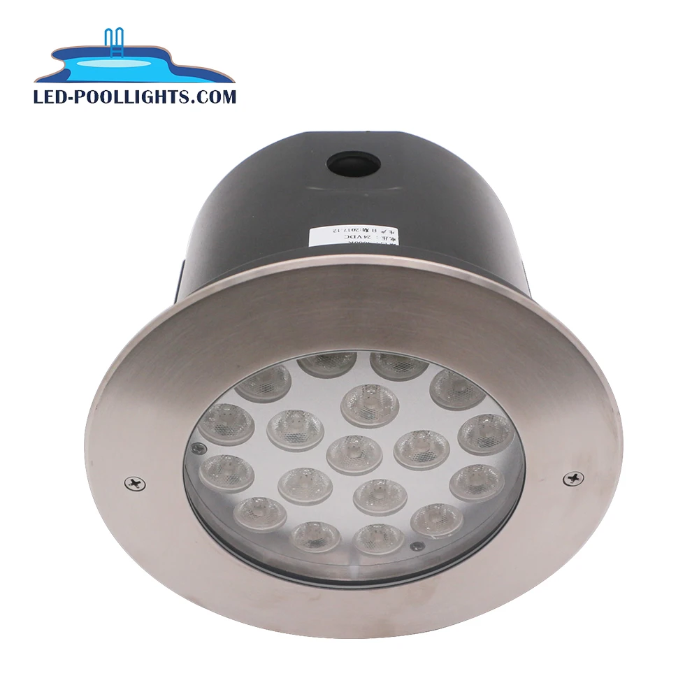18W IP68 waterproof RGB Outdoor Waterproof Recessed Floor Round Led Deck Garden Inground Buried led underwater lights