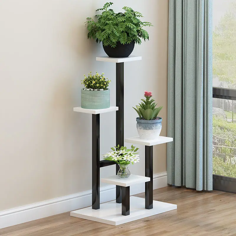 living room wooden flower pot display rack wedding decoration flower stand balcony metal flower stand