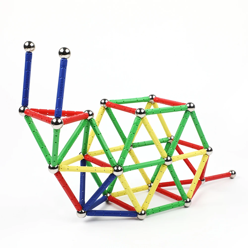 DIY Colored Creative Construction Games Magnet Building Blocks Magnetic Sticks And Balls Set Rod Educational Toys For Kids