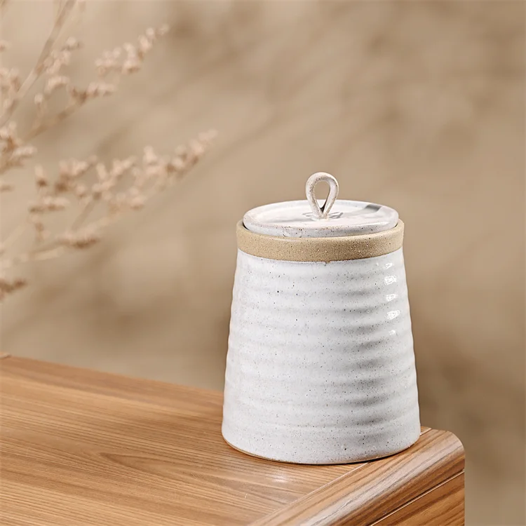 35 OZ 25 OZ 1000 ml 800 ml 600 ml 500 ml  stoneware ceramic Food Storage Jar with Airtight Seal Lid