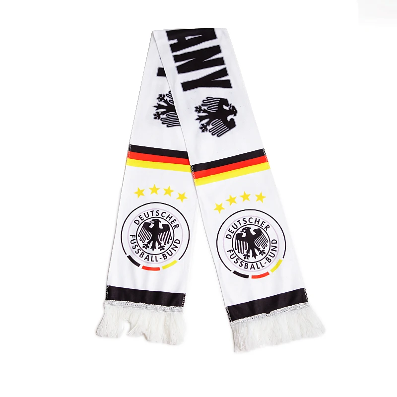 
Custom promotion gifts soccer knitting jacquard Club fan scarf football scarf 