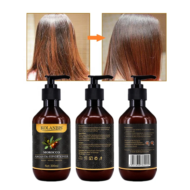 KOLANBIS Wholesale Luxury Customized Logo Packaging Boxes Morocco Argan Oil Black Hair Bundle Braiding Glitter Conditioner